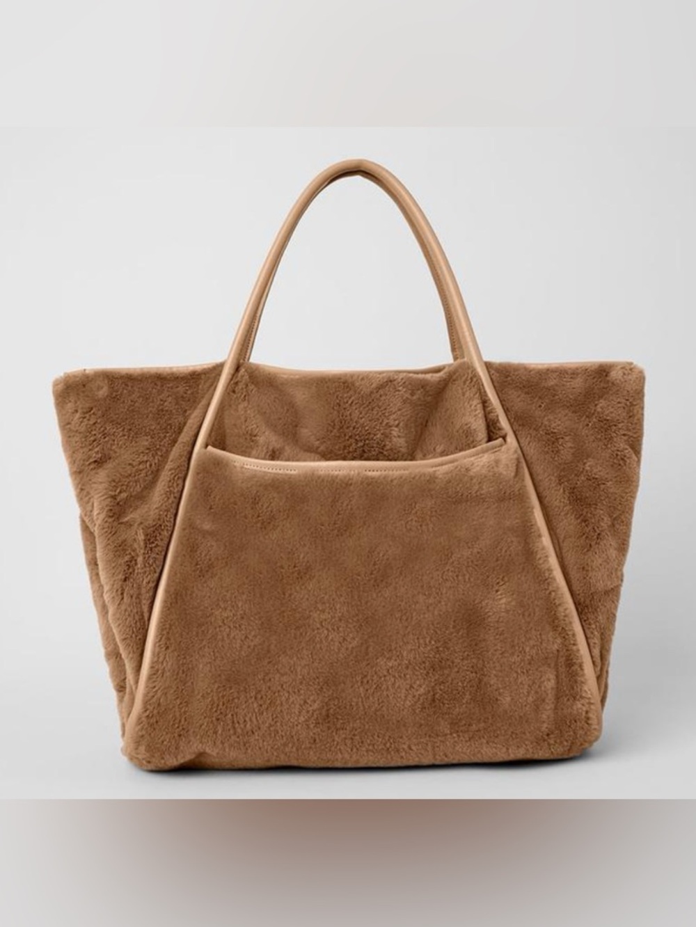 EUC Alo Yoga Faux Fur Tote Bag - Toasted Almond - Picture 4 of 7